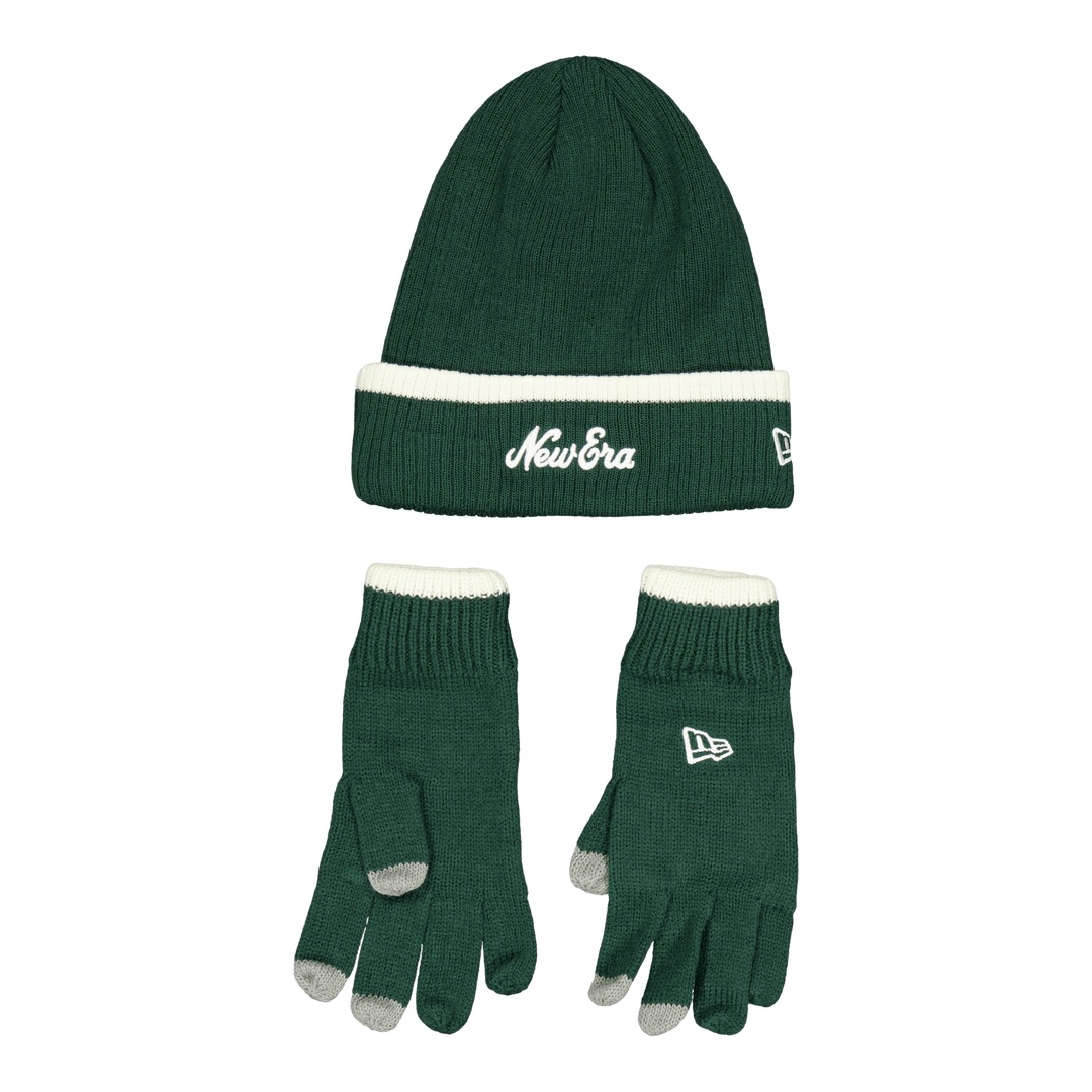 SET DI GUANTI SCRIPT BEANIE NEWE