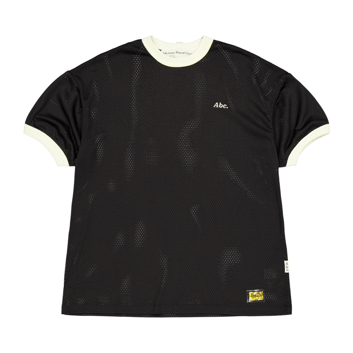 Abc. 123 Mesh Ringer T-shirt Zwart
