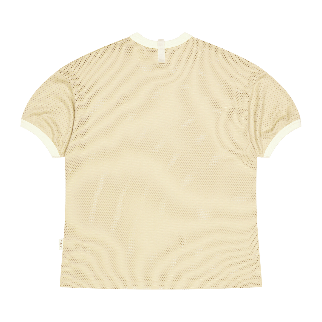 Abc. 123 Mesh Ringer-T-Shirt Ecru