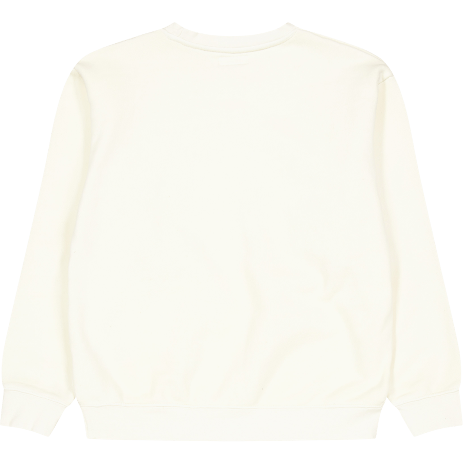 Pull ras du cou surdimensionné Smiley Crème