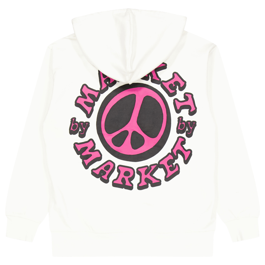 Sweat à capuche Cali Lock Peace Crème