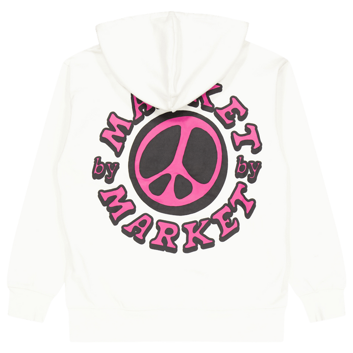 Sweat à capuche Cali Lock Peace Crème