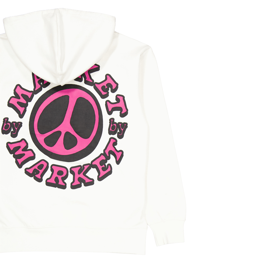Sweat à capuche Cali Lock Peace Crème