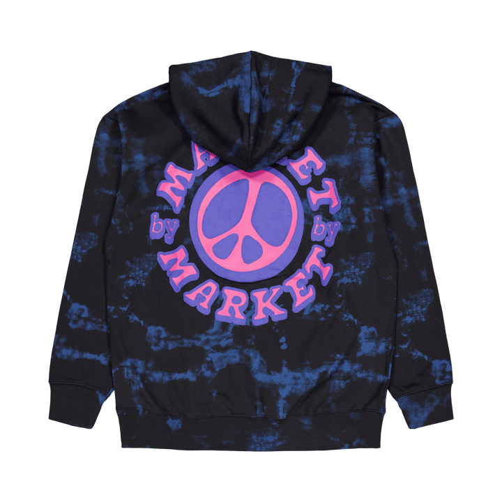 Sweat à capuche Cali Peace Tie-dye Navy Smoke Tie-dye