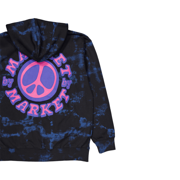 Sweat à capuche Cali Peace Tie-dye Navy Smoke Tie-dye