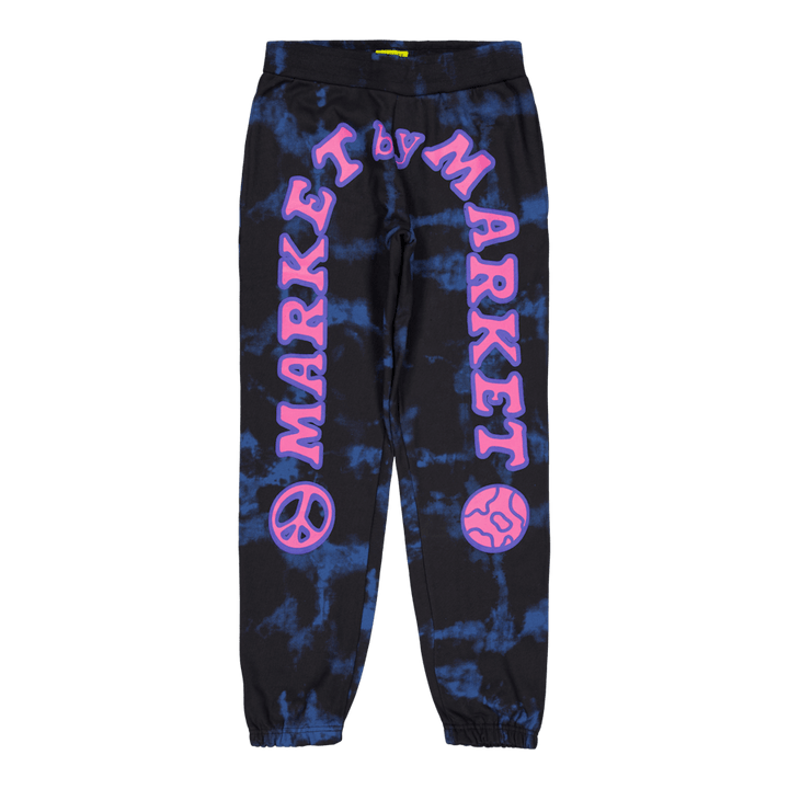 Cali Arc Peace Tie-dye Sweatpa Navy Smoke Tie-dye