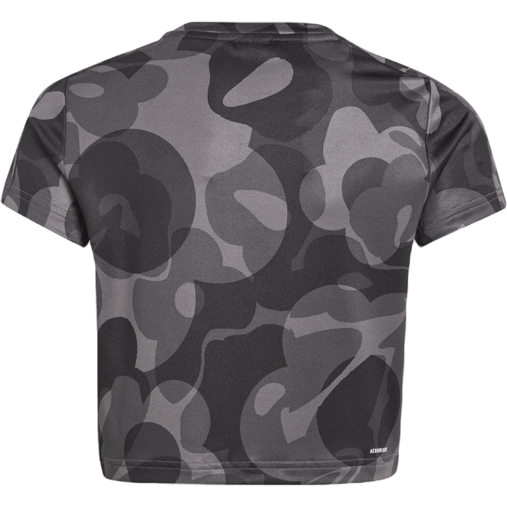 T-shirt court imprimé saisonnier Essentials AEROREADY pour enfant, noir