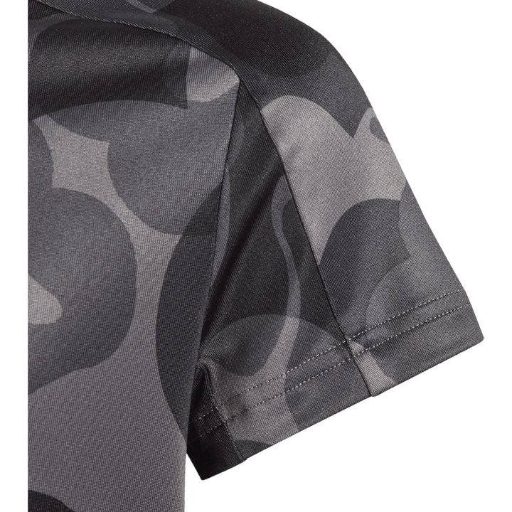 T-shirt court imprimé saisonnier Essentials AEROREADY pour enfant, noir