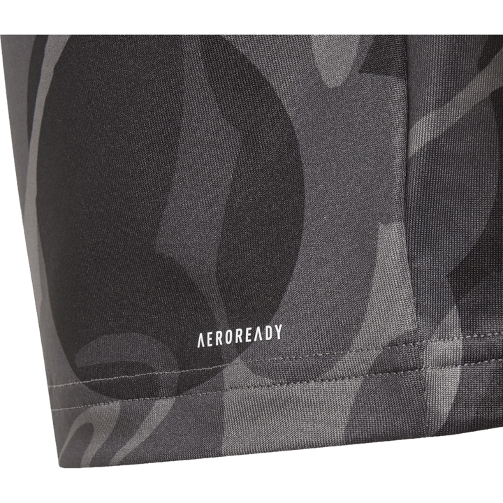 T-shirt court imprimé saisonnier Essentials AEROREADY pour enfant, noir