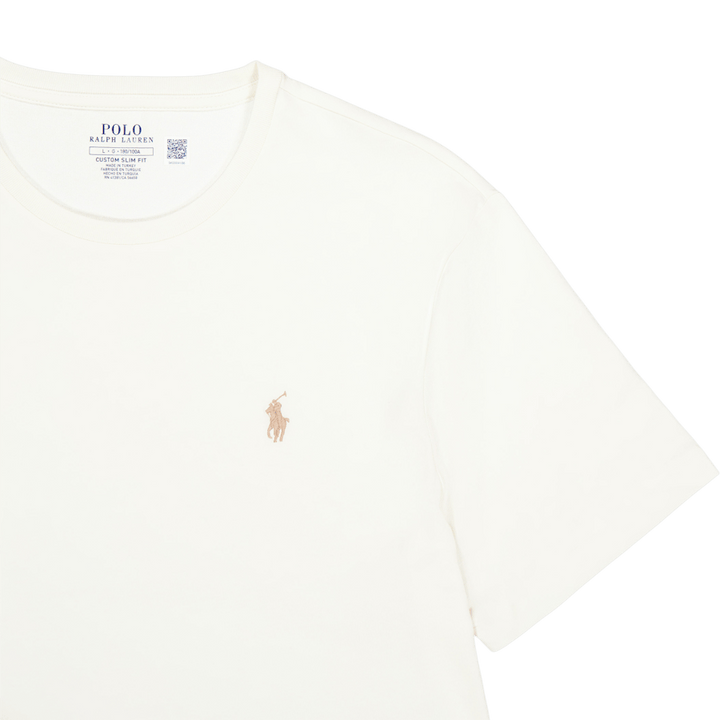 Vlastné tričko Slim Fit Jersey Crewneck T-Shirt Parchment Cream