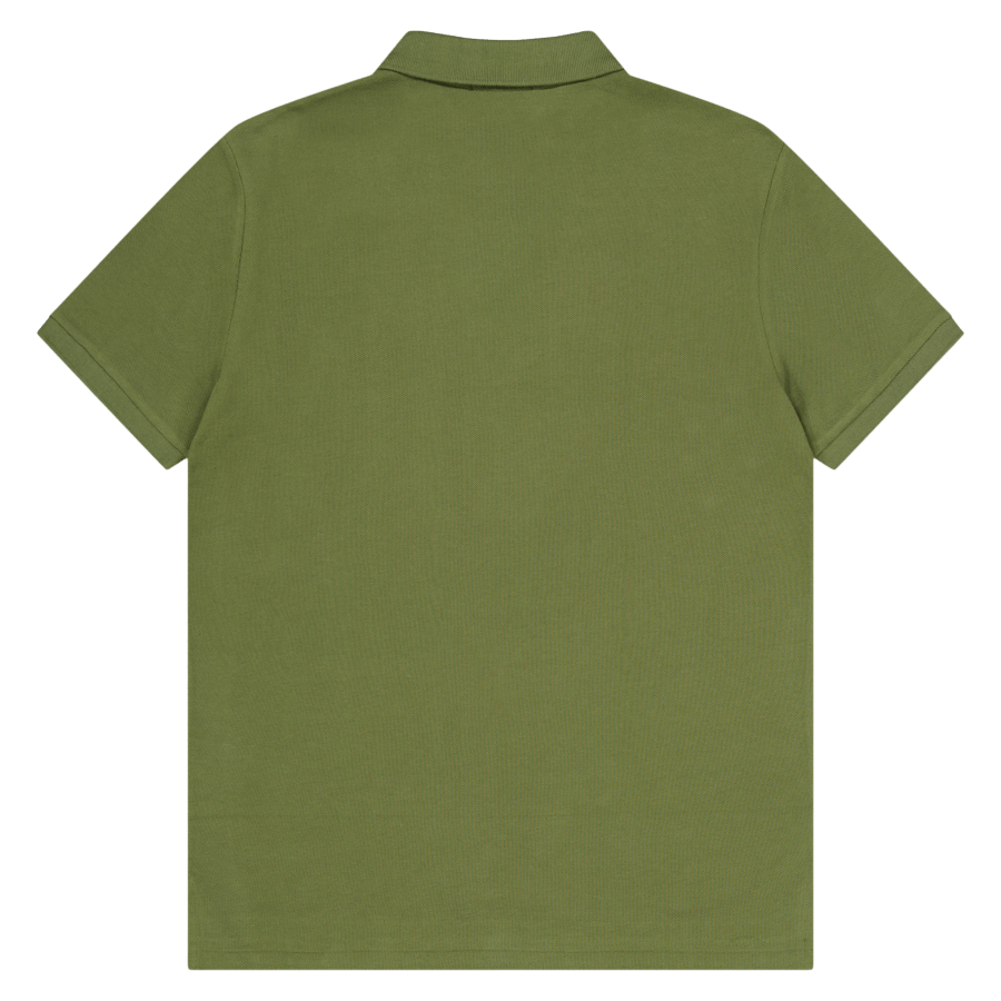 Custom Slim Fit Mesh Polo Shirt Dark Sage