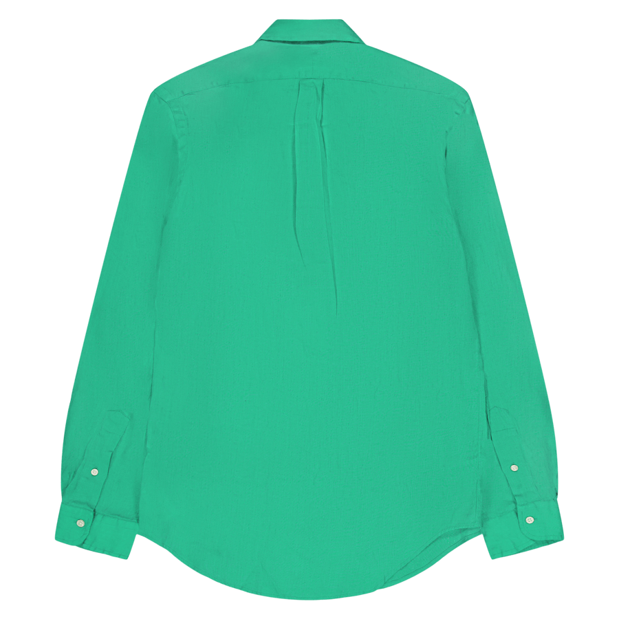 Linskjorte med spesialtilpasset passform Grasshopper Green