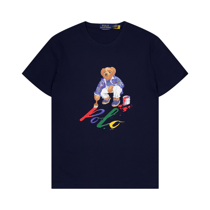 Custom Slim Fit Polo Bear Jersey T-shirt Cruise Navy Paint Bear