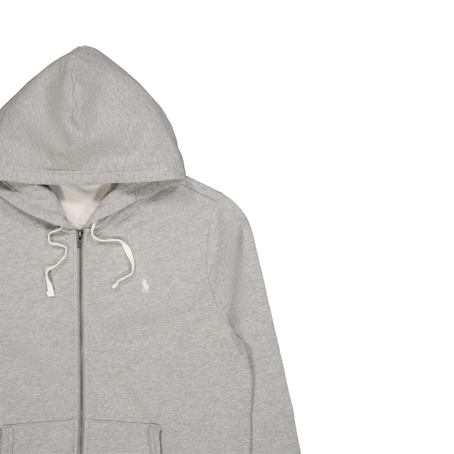 Loopback Terry-genser med glidelås og hettegenser Spring Heather