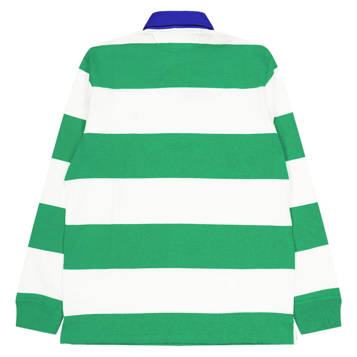 Classic Fit Striped Jersey Rugby Shirt Stem / White