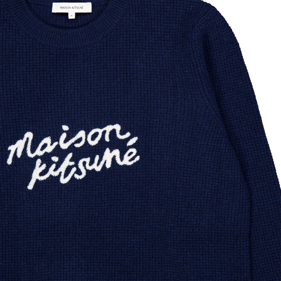 Maison Kitsune Handschrift Com Tinte Blau