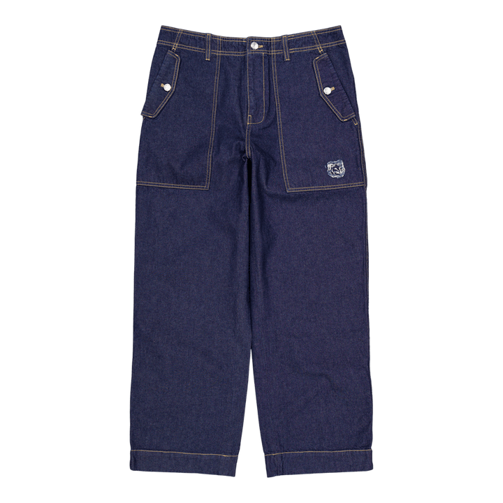 Pantalon de travail indigo délavé