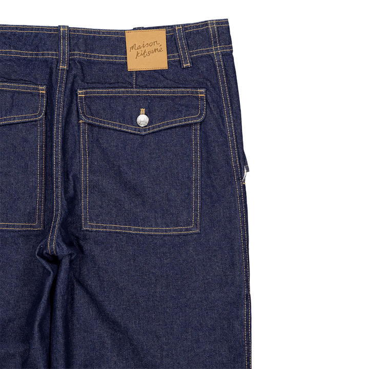 Pantalon de travail indigo délavé