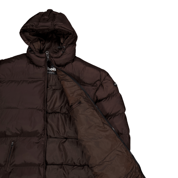 Doudoune Capuche Extra Long Shot Marron Foncé