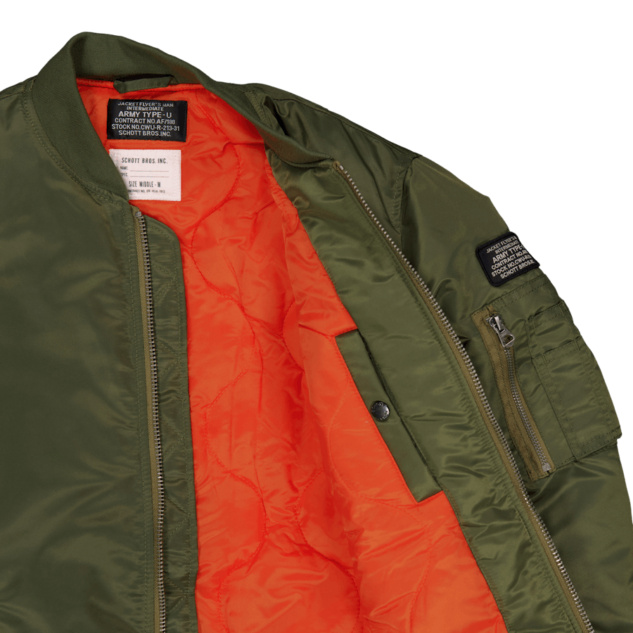 Bunda Bomber Schott Nylon Eco Army Kaki