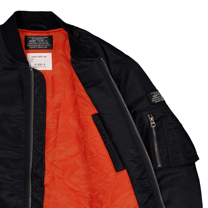 Chaqueta Bomber Schott Nylon Eco Negro