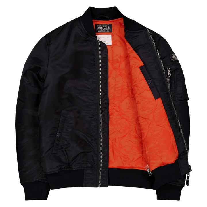 Chaqueta Bomber Schott Nylon Eco Negro
