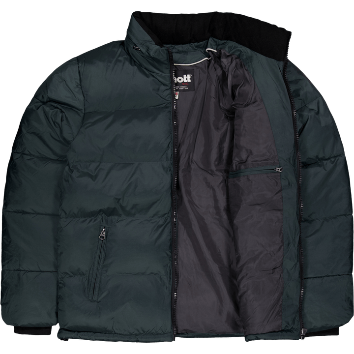 Jacke Zippe Col Haut Broderie Forest