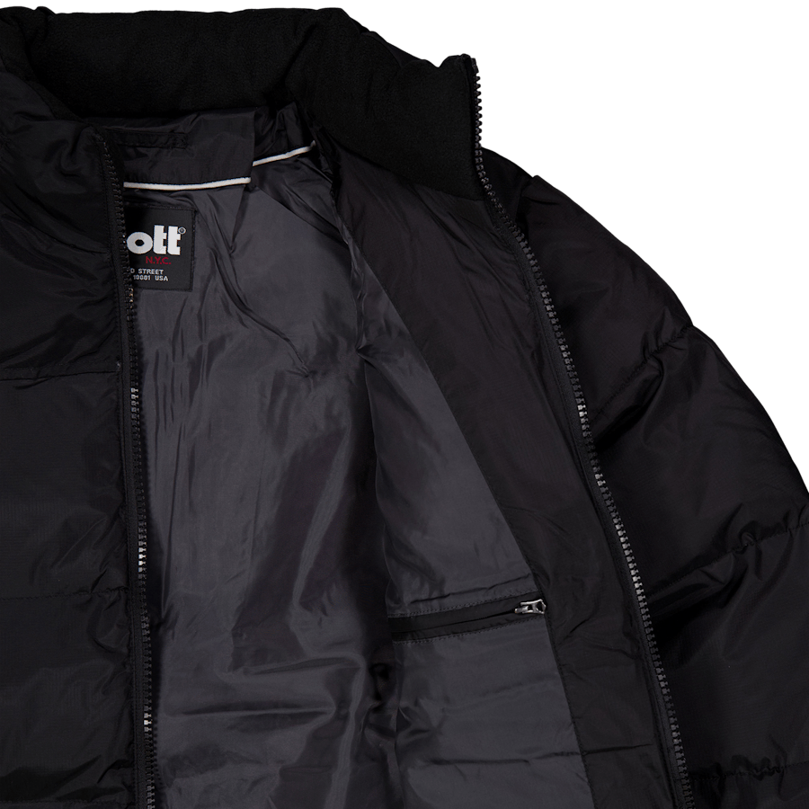 Veste Empiecement Et Broderie Noir