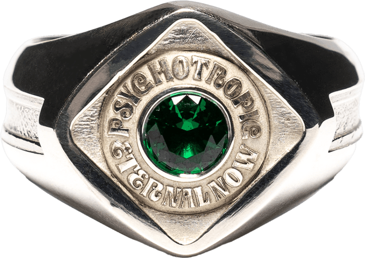 Psykotropklassring Silver 925/emerald
