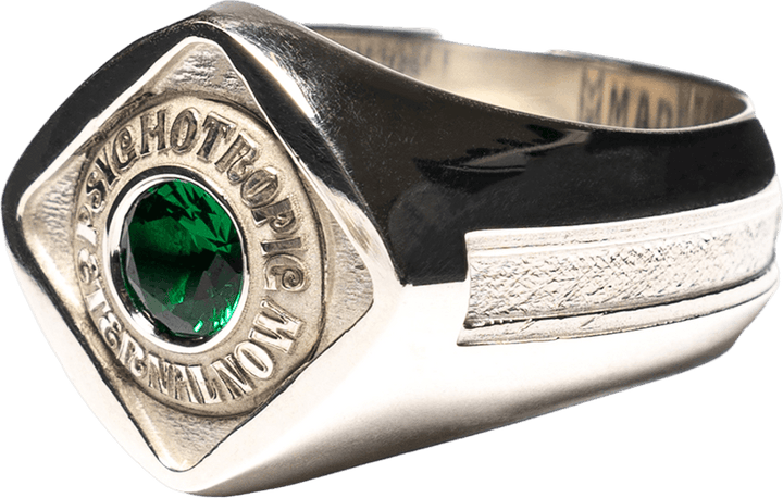 Psykotropklassring Silver 925/emerald