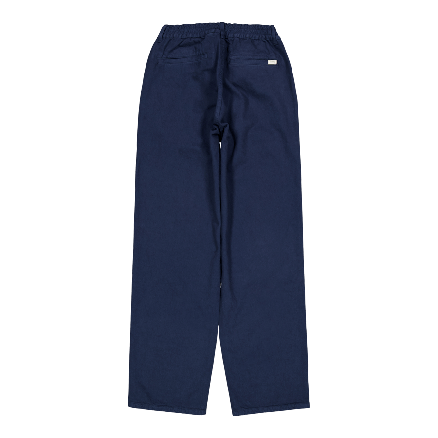 Pantalon en sergé d'argile bleu marine