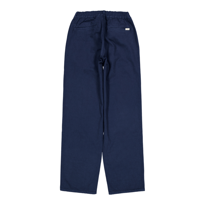 Pantalon en sergé d'argile bleu marine