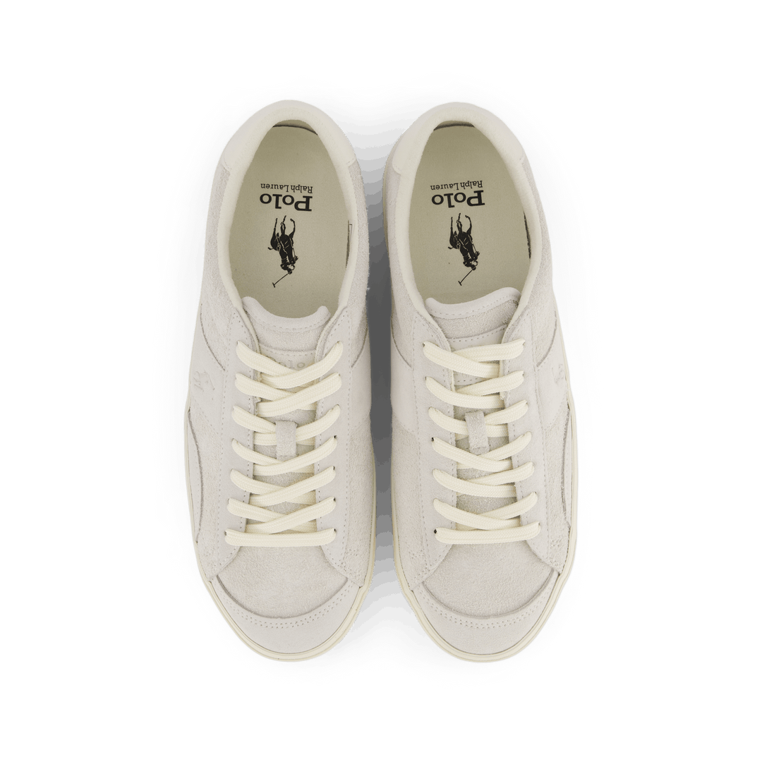 Baskets Sayer en daim poilu blanc