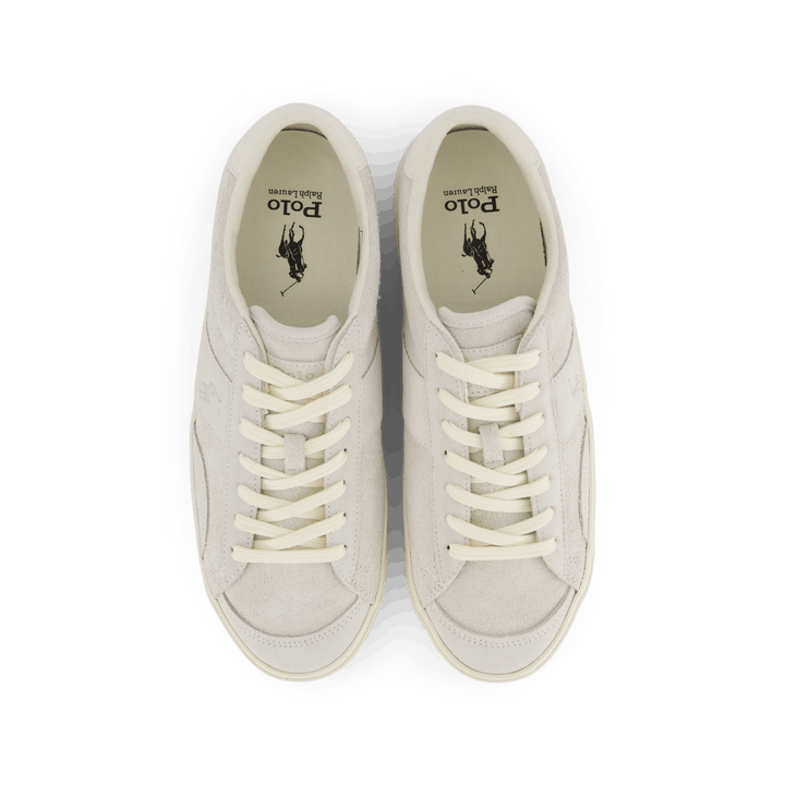 Baskets Sayer en daim poilu blanc
