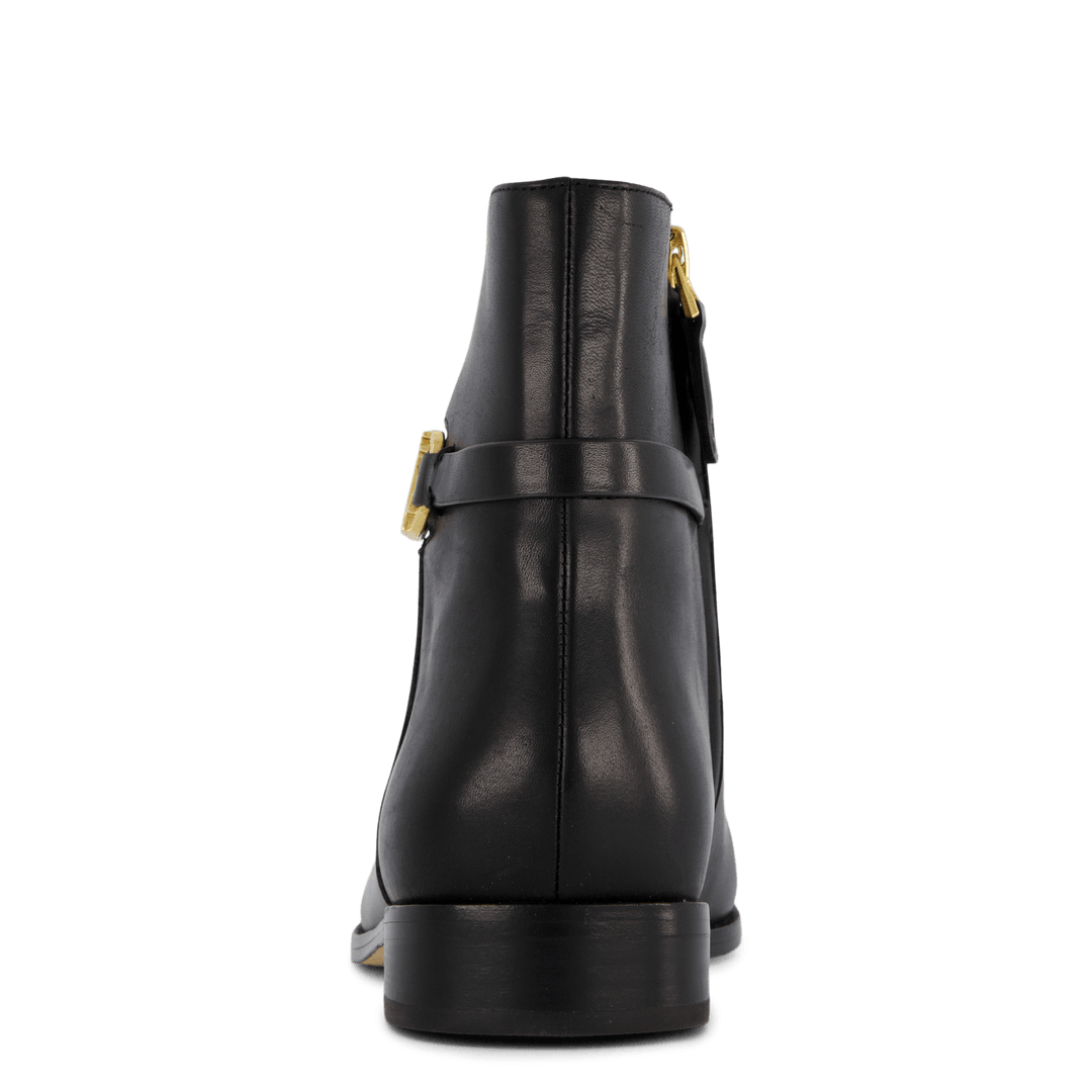 Briela Burnished Leather Bootie Black