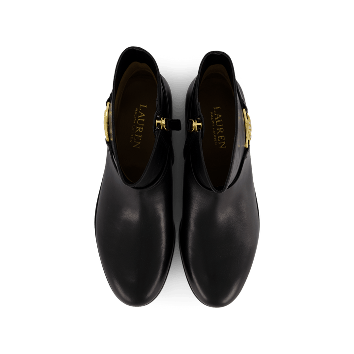 Briela Burnished Leather Bootie Black
