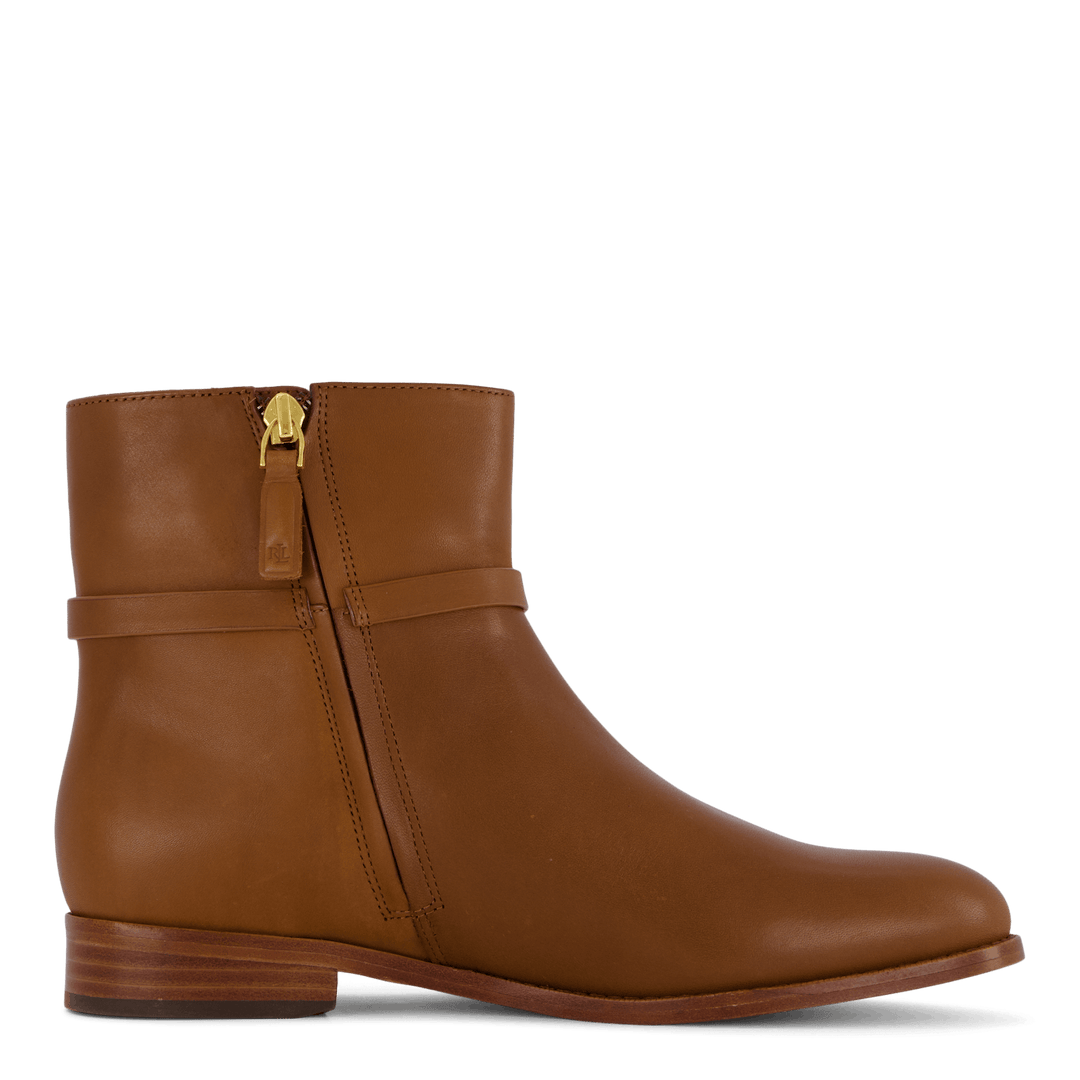 Briela Brüniertes Leder Bootie Deep Saddle Tan