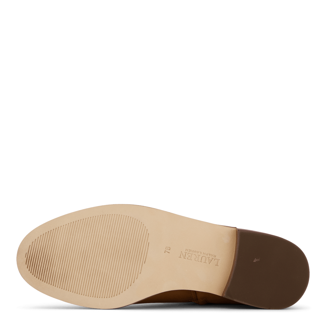 Briela Brüniertes Leder Bootie Deep Saddle Tan