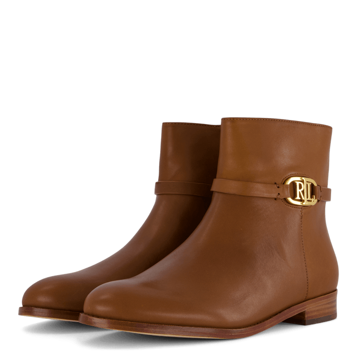 Briela Brüniertes Leder Bootie Deep Saddle Tan