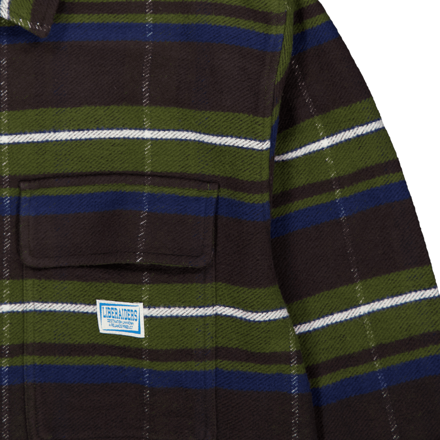 Stripe Flannel Shirt Green