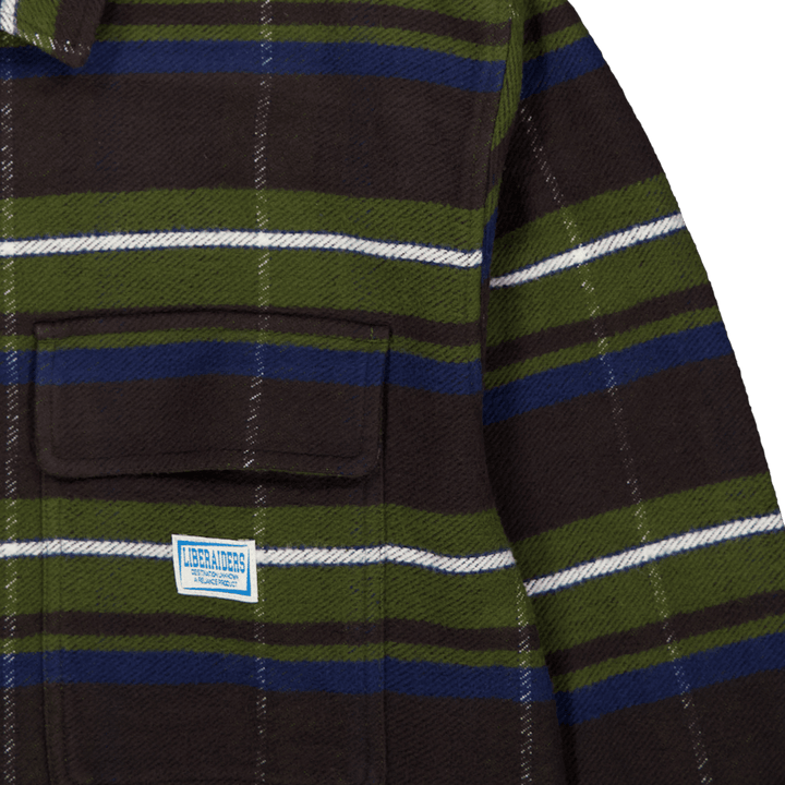 Stripe Flannel Shirt Green