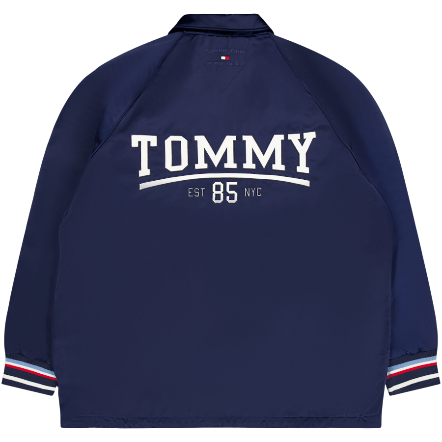 Veste d'entraîneur longue universitaire Tjcu Carbon Navy