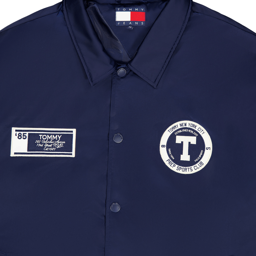 Veste d'entraîneur longue universitaire Tjcu Carbon Navy