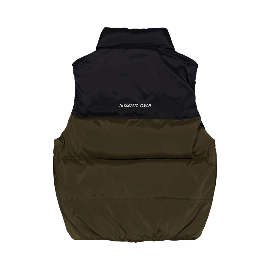 Gilet classique en duvet vert olive