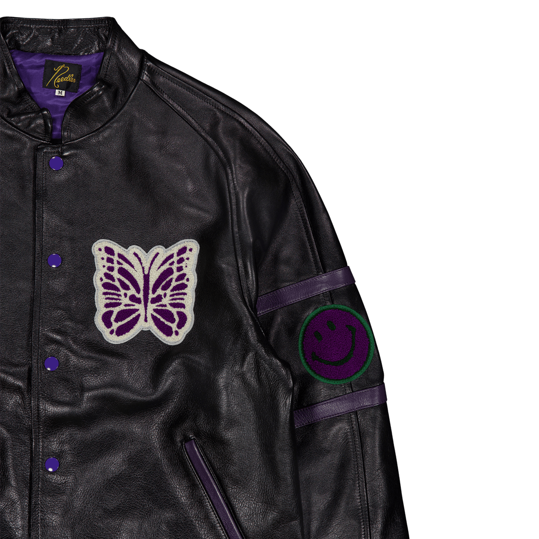 Giacca Letterman di Needles - Mucca nera