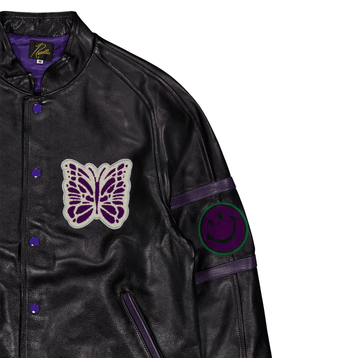 Giacca Letterman di Needles - Mucca nera