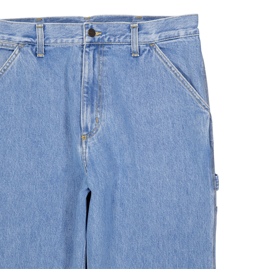 Pantalone monogamba blu