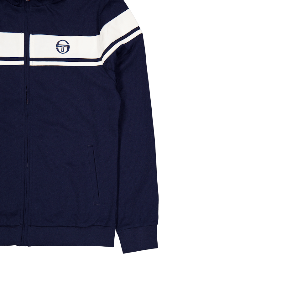 Haut de survêtement Damarindo bleu maritime/gardénia