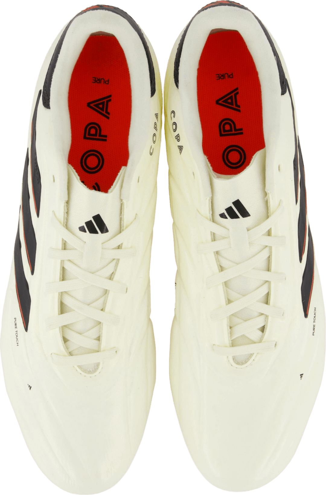 Chaussures de football Copa Pure II Pro pour terrain sec (ivoire/noir/rouge solaire)