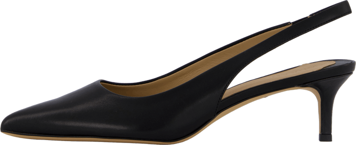 Lolah Burnished Leather Slingback Pump Černá